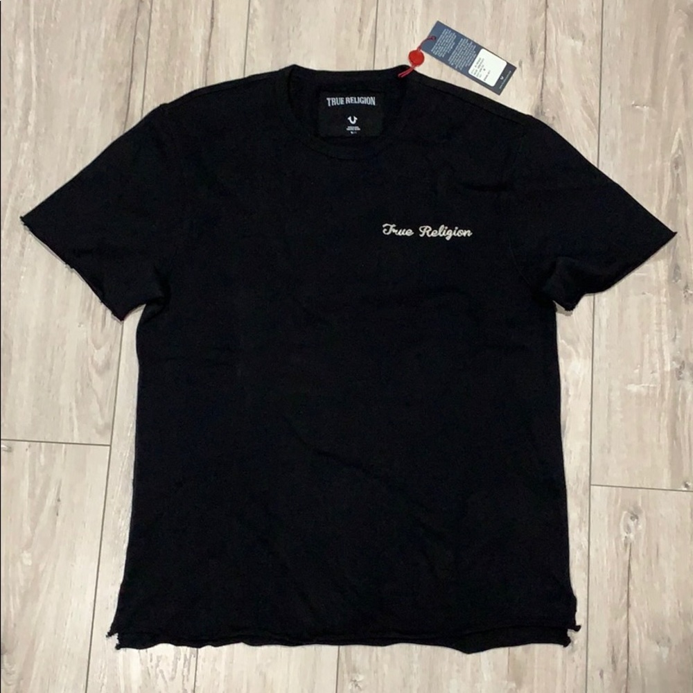 Men’s True Religion Black Heavyweight Waffle Tee